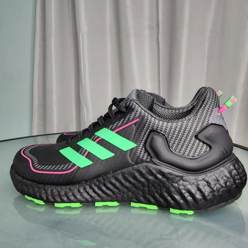 Adidas Climawarm LTD Unisex Running Neon Black Sz 9 - Picture 2 of 10